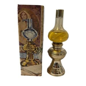 Vtg Avon Library Lamp Topaze Cologne Decanter 4 Fl oz  Full W/‎ Box Mid Century